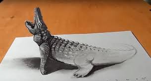 8 simple steps and you are done! How To Draw A Crocodile 3d 3d Drawing Easy