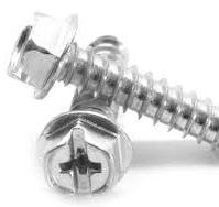 #8-15 x 1" Sheet Metal Screw Hex Washer Head Phillips/Slotted Combo Type A  Low Carbon Steel Zinc Plated