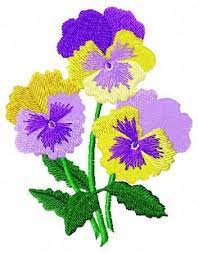 Pansy Flower Embroidery Design Instant Download Etsy Flower Embroidery Designs Embroidery Flowers Embroidery Designs