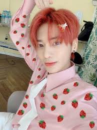 Txt Taehyun In 2020 Txt Strawberry Shirt Terry