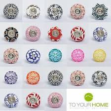 floral drawer knobs flower ceramic door