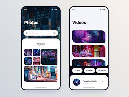 Neon Lights Style Library S Mobile App Android App Design Mobile App Design Templates Mobile App