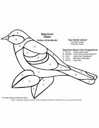 Black And White Spotted Bird Ontario Oriole Stained Glass Pattern Modify For Robin Stainedglassowl Stained Glass Birds Stained Glass Patterns Stained Glass Patterns Free