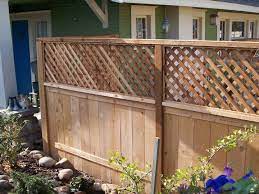 On the general panel, set the appropriate height and width for the solid section. Add Lattice To Extend Height Of Privacy Fence Privacy Fence Backyard Fences Small Backyard Backyard Privacy