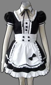 Black Short Sleeves Cute Cosplay Maid Costume Maid Costume Maid Cosplay Apron Dress