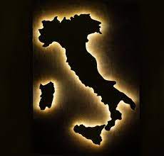 Glowing Italy Map Led Wood Abstract Art Italy Map Hanging 3d Wall Decor World Map Office World Map Shining 3d Mo Wood World Map World Map Wall Art Map Wall Art