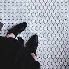 Yes, tile and grout should be sealed. 2 Marble Hex With Black Grout Marble Tile Bathroom Marble Tile Floor Bathroom Floor Tiles