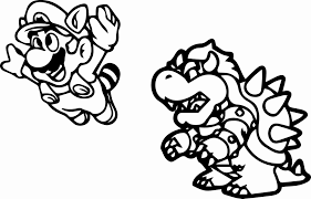 Mario Christmas Coloring Pages