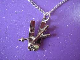 Skiing Necklace Skier Skiing Skis Ski Poles Charm Necklace Skiing Snow Winter Sport On Etsy 7 02 Sports Jewelry Skiing Winter Sports