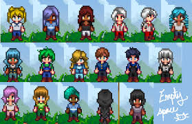 More Hairstyles At Stardew Valley Nexus Mods And Community Stardew Valley Pixel Art Pixel Art Characters