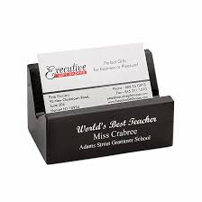 Lorell card file 650 capacity black 01029. World S Best Teacher Desk Business Card Holder Executive Gift Shoppe