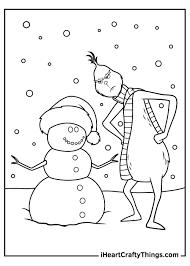 The grinch is an evil green creature covered from head to toe with shaggy wool. Grinch Coloring Pages Updated 2021