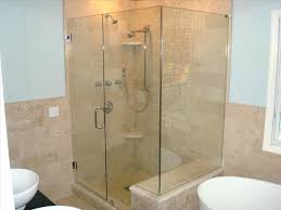 Glass Enclosed Shower With Bench Google Search Blue Bathroom Walls Clear Glass Shower Door Corner Shower