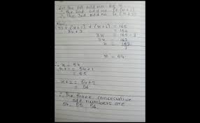 The sum of two consecutive integers is 519; Find Three Consecutive Odd Numbers Whose Sum Is 165 Maths Linear Equations In One Variable 12509149 Meritnation Com