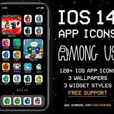 Among Us Ios 14 App Icons Ios14 Among Us Aesthetic Home Screen Iphone Icons Among Us Iphone Theme App Icon Themes App Iphone Icon