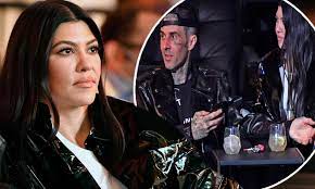 Kourtney Kardashian And Beau Travis Barker As They Attend Star Studded Ufc 260 Event In Las Vegas Daily Mail Online