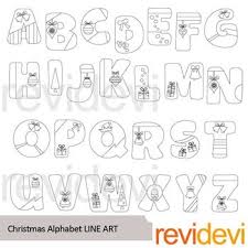 Abc Letters Clipart Black And White Alphabet Clip Art Blackline In Christmas Theme Complete Abc Learning Collection Of 26 Letters Great For Saving Ink Christmas Alphabet Alphabet Line Clip Art