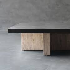 Alaterre brookside concrete top coffee table in light grey. Concrete Top With Reclaimed Elm T Base Shop And Earn Points