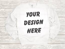 Download White Gildan 18000 Mockup Sweatshirt Mock Up Women Mock Up Etsy Great T Shirts Shirt Mockup Sweatshirts