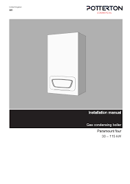30c, 40c, 50c & 60c open flue gas fired boiler for use with natural gas (g20) only read these instructions thoroughly before working on the boiler. Installation Manual Potterton Commercial Manualzz
