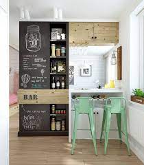A small kitchen can be made to look and feel quite spacious with a clean, contemporary design. Pin By Marlon Augthun On The Chalkboard Project House Interior Home Deco Interior