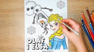 Elza va anna uchun tayyorlangan kiyimlar. Kolorowanka Frozen Elsa I Olaf Kolorowanie I Cieniowanie Youtube