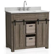 Farm Barn 36 In W X 21 In D X 33 50 In H Bath Vanity Cabinet Only In Antique Brown Th0559 The Home Depot In 2020 Bathroom Vanity Base Single Bathroom