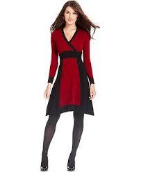 Alfani Dress Long Sleeve Colorblocked Asymmetrical Hem Sweater Dress Womens Sweater Dresses Macy S Alfani Dress Petite Dresses Sweater Dress Women