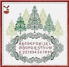 Christmas Wood Counted Cross Stitch Chart Italian Designer Chart To Work In Monochrome Using 4 Dmc Threads And 1 Mill Hill Bead Colour