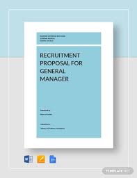 Recruitment Proposal Template Proposal Templates Business Letter Template Action Plan Template
