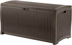Add style and storage to your home or patio with the suncast 22 gal. Amazon Com Suncast 99 Gallon Resin Wicker Patio Outdoor Storage Container For Toys Furniture Deck Box Mocha Garden Storage Garden Outdoor