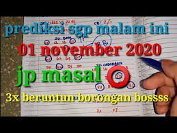 Prediksi Sgp 01 November 2020 Bocoran Togel Singapura Hari Ini Rumus Angka Jitu Youtube