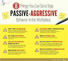 8 Things To Stop Passive Aggressive Behavior In Workplace Visual Learning Center By Visme Passive Aggressive Behavior Passive Aggressive Workplace Bullying