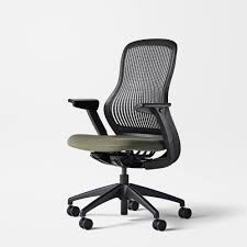 Breathable black mesh back with padded mesh seat. Regeneration Office Chair By Knoll Fully