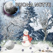 Buona notte invernale (video con neve). Buona Notte Picmix