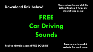 Maybe you would like to learn more about one of these? Free Car Driving Sound Effects Mp3 Download Fstudios