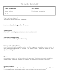 Madeline Hunter Lesson Plan Template Best Template Collection Madeline Hunter Lesson Plan Lesson Plan Templates Writing Lessons