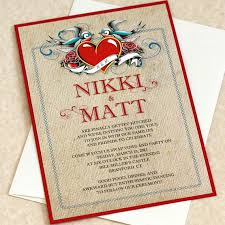 Rockabilly Tattoo Wedding Invitation 1950s Wedding Sample Wedding Tattoos Rockabilly Wedding Wedding Invitations