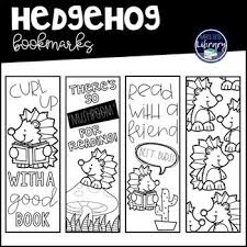 Hedgehog Bookmarks Bookmarks Bookmarks Kids Coloring Bookmarks