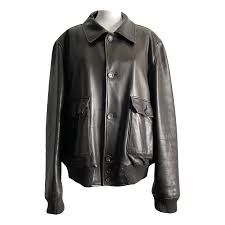 Leather jacket Malo Brown size 52 IT in Leather