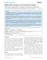 Whilst the word 'hernia' can relate to mass topics, we're solely focusing on inguinal hernias in this article. Pdf Nationwide Prevalence Of Groin Hernia Repair