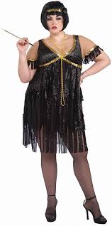 Amazon Com Forum Novelties Plus Size Roaring 20 S Sequin Flapper Dress And Headband Blac Plus Size Flapper Costume Plus Size Flapper Dress Gold Flapper Dress