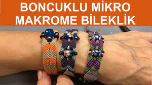 Boncuklu Mikro Makrome Bileklik Nasil Yapilir Makrome Bileklik Yapmaya Devam Ediyoruz Bu Dersimizde Sizlere Ge Bileklik Dokuma Kolye Orgu Bileklik Modelleri