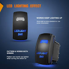 The dual led allows you to illuminate p. Buy Nilight 90001b Led Light Bar Rocker Switch 5pin Laser On Off Led Light 20a 12v 10a 24v Switch Jumper Wires Set For Jeep Boat Trucks Online In Vietnam B06zzj3t6q