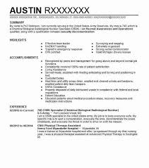 74d (cbrn specialist) resume example
