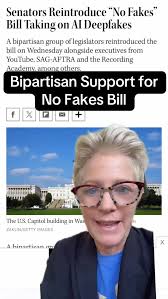 No Fakes Bill gets bipartisan support in Congress and why federal  legislation is so important. , #nofakesbill #bipartisan  #entertainmentindustry #youtube #caa #sagaftra #entertainmentattorney