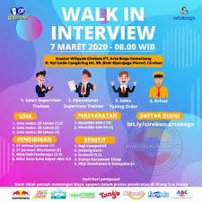 Walk In Interview Pt Arta Boga Cemerlang 07 Maret 2020 Di 2020 Sma Pendidikan Tanggal
