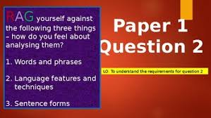 Maybe you would like to learn more about one of these? Aqa Ks4 Gcse English Language Paper 1 Question 2 By Jim Johns Tpt