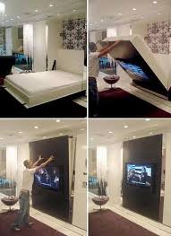 Turn Your Bedroom Into A New Living Room Small Apartments Small Spaces Modern Murphy Beds