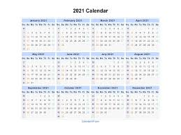 2021 Calendar Blank Printable Calendar Template In Pdf 2021 Calendar 2021 Calendar Templates A In 2020 Excel Calendar Template Calendar Template Free Calendar Template